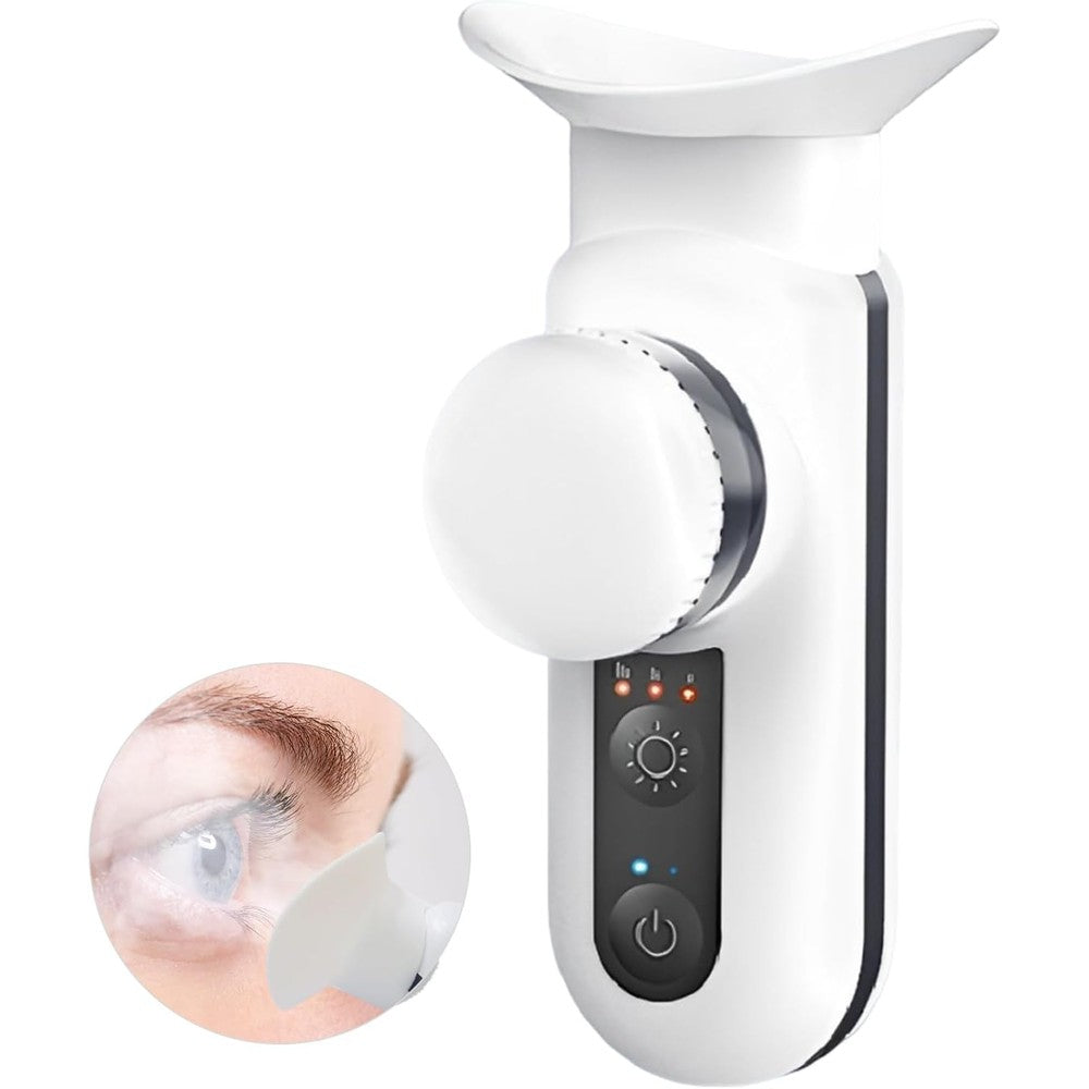 Vowleike Heated USB Nano Eye Moisturizer front view showing off-white portable design.