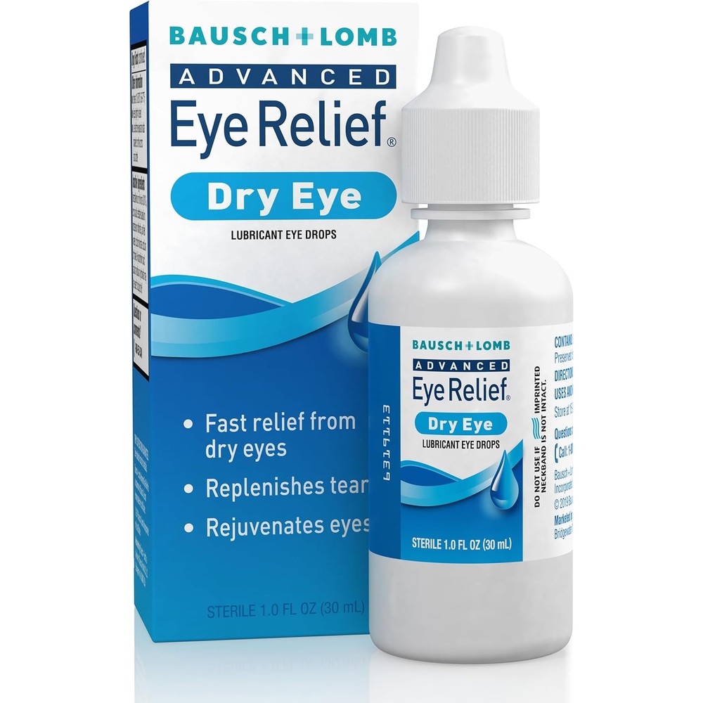 Bausch + Lomb Advanced Eye Relief Lubricant Eye Drops 3 pack front view
