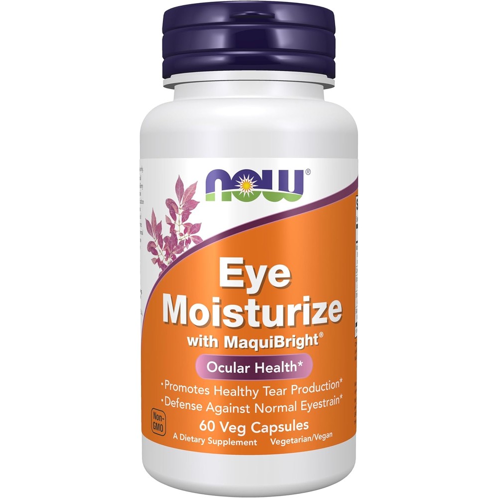NOW Foods Eye Moisturize MaquiBright bottle front view for dry eye relief