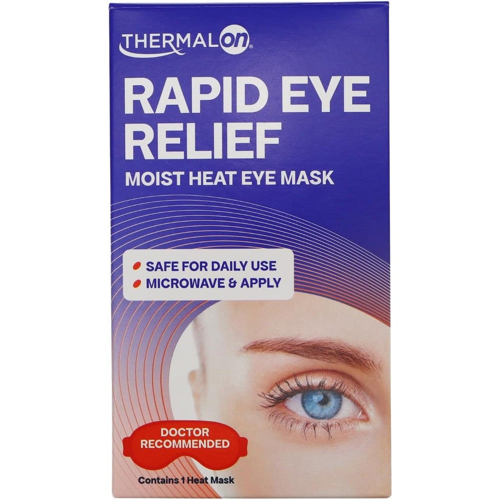 Thermalon Moist Heat Eye Compress front view for dry eye relief.