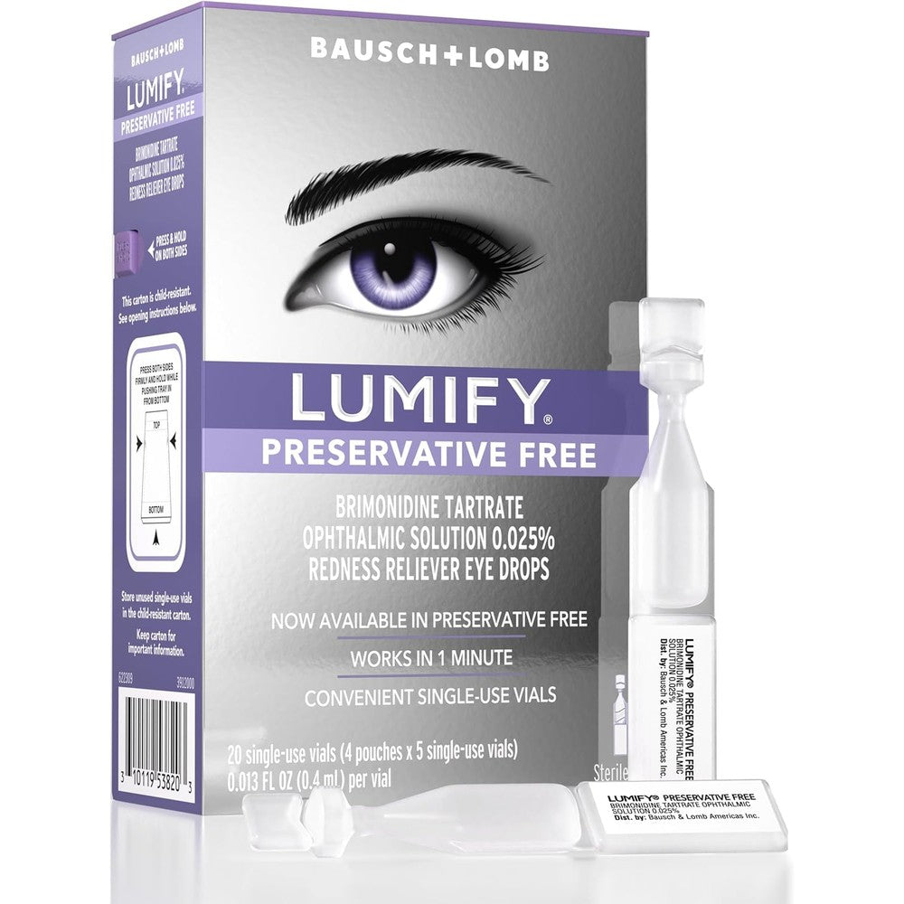 LUMIFY Preservative Free Eye Drops front view for redness relief