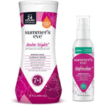 Summer's Eve Amber Nights combo pack containing feminine wash and refresher mist front view