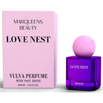 Marqueens Beauty Lovenest Vulva Perfume front view of 30ml bottle for feminine odor control.