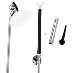 V-Frankness shower enema system front view with polished chrome finish