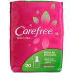 Carefree Original Regular Scented Pantiliners 20 Count front view daily hygiene product.
