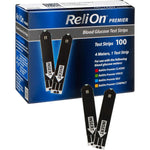 Sixyear ReliOn Premier blood glucose test strips front packaging view for accurate diabetes management