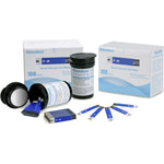Stondon blood glucose test strips and lancets combo pack front view for diabetes monitoring.