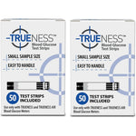 TRUENESS blood glucose test strips 100 count front view packaging for diabetic sugar monitoring