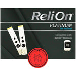 STS Home ReliOn Platinum Blood Glucose Test Strips 100 count front view packaging for diabetes management.