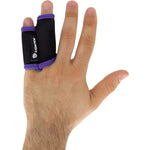 LIONTEK BJJ Outer Double Finger Sleeve Tape Replacement front view of black premium compression guard on hand
