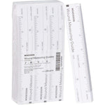 McKesson wound measuring guide ruler front view showing imperial and metric scales