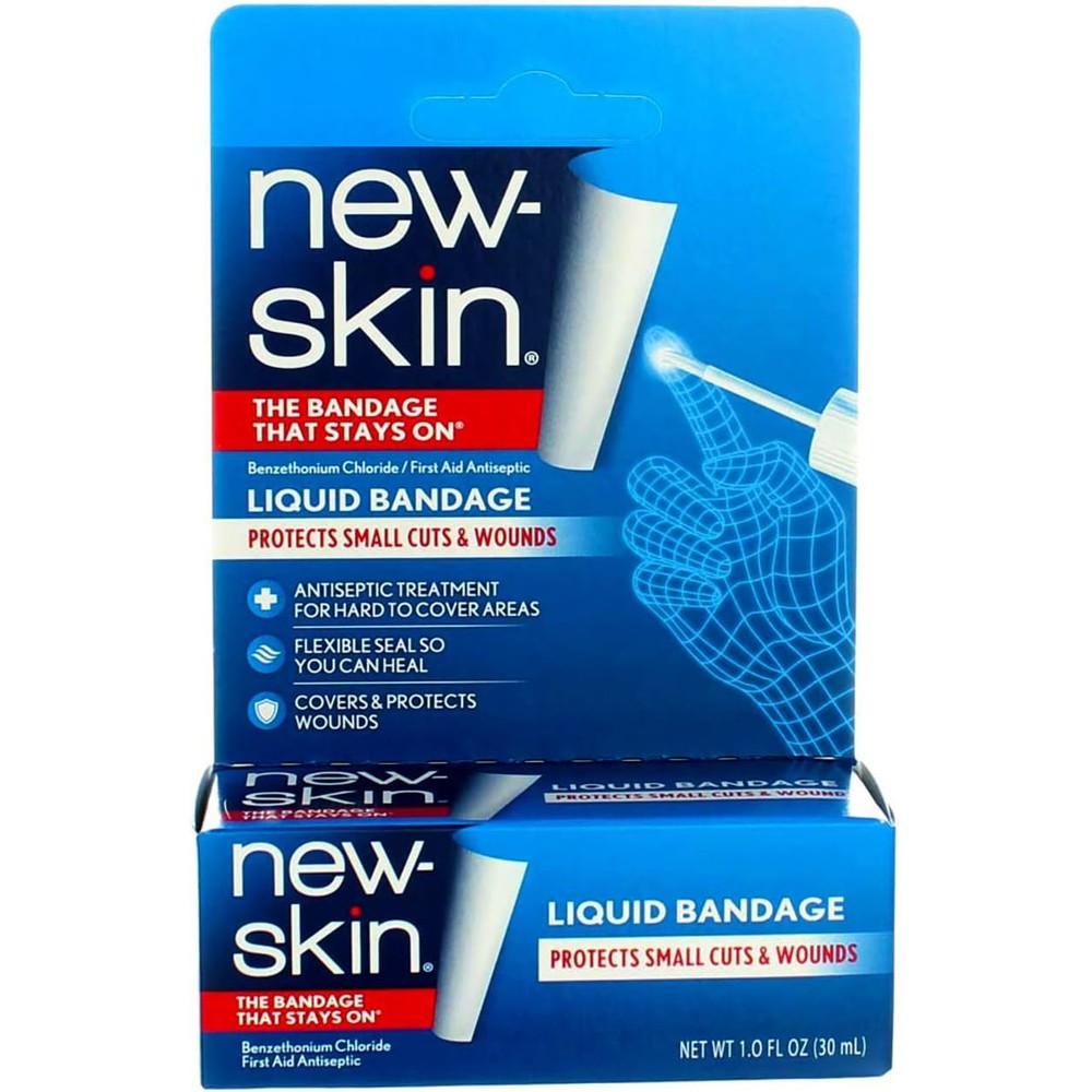 New-Skin Liquid Bandage front view of one ounce bottle first aid antiseptic