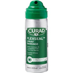 Curad FlexSeal Spray Bandage front view of aerosol can for liquid wound care