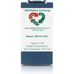 Vbegin M5070A Replacement Battery front view for Philips AED defibrillator maintenance.