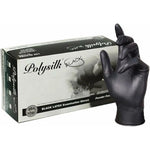 Shamrock Black Latex Examination Gloves front view medical grade box
