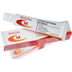 Seacall Hydrocortisone Cream front view of the tube for fast acting itch relief.