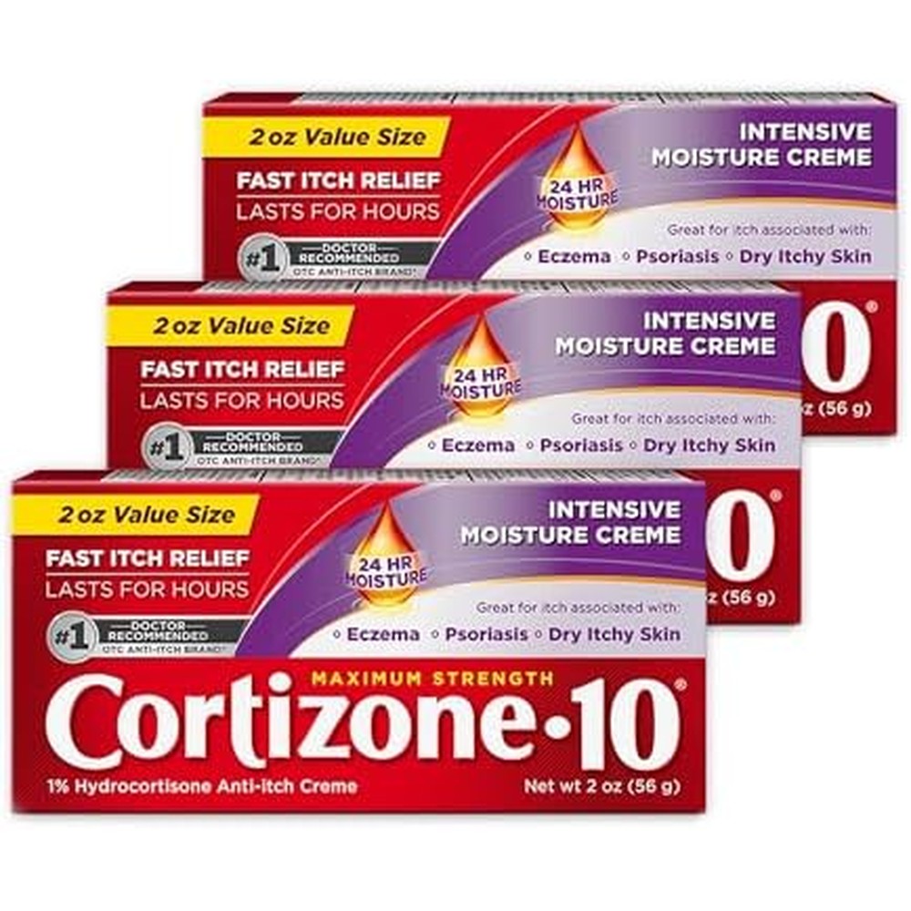 Cortizone-10 Intensive Healing Formula 3 pack front view anti-itch cream