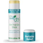 Emu Joy On The Go Anti Itch Cream Stick front view for natural bug bite relief.