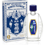 White Flower External Analgesic Balm Oil 20ml front view for muscle pain relief