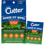 Cutter First Aid Poison Ivy Wipes front view showing twelve count packaging box