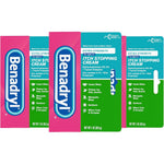 Benadryl Extra Strength Anti Itch Topical Cream front view of three pack packaging