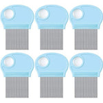 Boao Head Lice Remover set front view sky blue combs