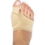 ZenToes Bunion Relief Sleeve front view showing gel padding for foot pain relief.