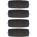 DiscoveryHealth Extra Coarse Pedicure Refill Rollers 4-pack front view for electronic foot files.