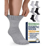 Pembrook Bamboo Viscose Diabetic Ankle Socks front view for neuropathy relief.