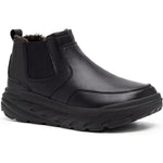 OrthoComfoot Women's Orthopedic Wide Leather Winter Ankle Boots front view for arch support.