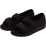 Silverts Women's Diabetic Sandals front view showing extra wide adjustable straps.