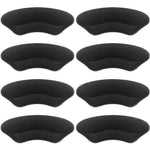 Makryn premium heel pads front view of black microfiber inserts