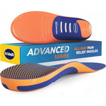 Dr. Scholl's Advanced Pain Relief Insoles front view orthotic inserts for plantar fasciitis.