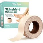 Welnove Moleskin Blister Prevention Tape Roll front view for athletic foot care.