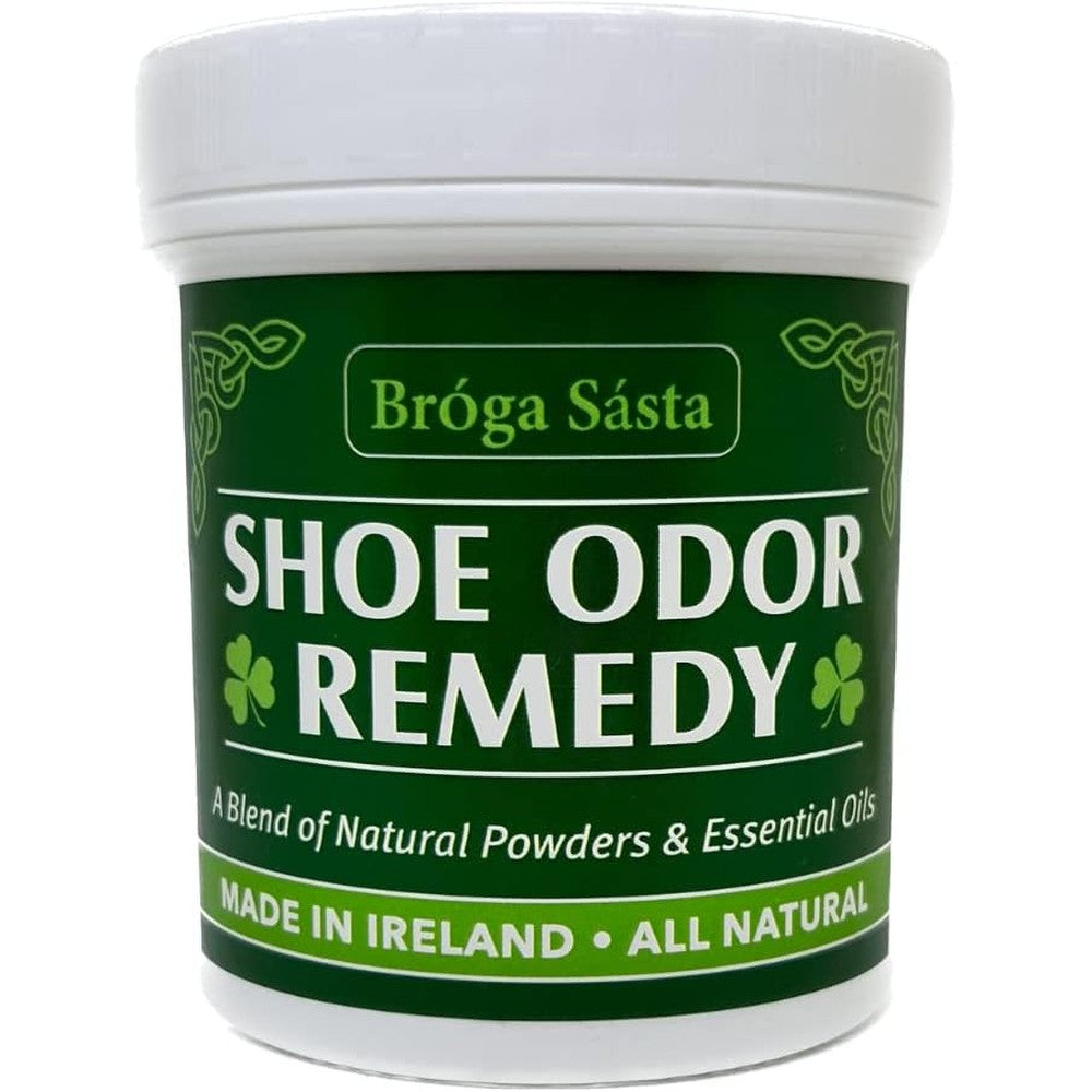 Bróga Sásta Natural Shoe Odor Eliminator front view podiatrist developed powder