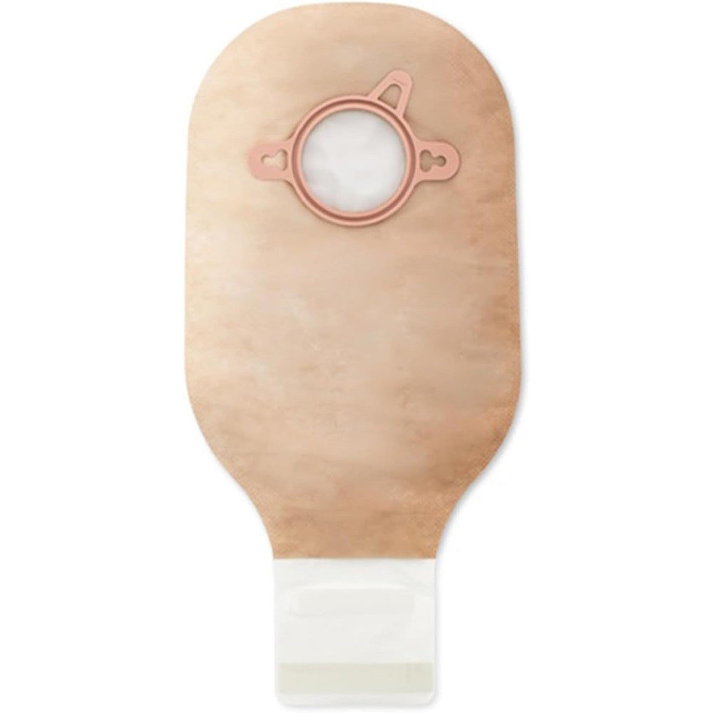 Hollister Rel18194 New Image Drainable Colostomy Pouch pack of 10 front view showing transparent film and circular flange