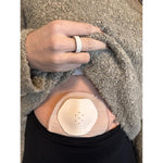 Stoma Safe Protector front view black ostomy shield