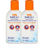 Safe Sea Anti Jellyfish Lotion front view of two pack ocean barrier cream bottles