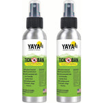 Yaya Organics Tick Ban natural tick repellent front view two pack bottles