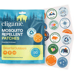 Cliganic Mosquito Repellent Stickers 90 pack resealable bag for outdoor bug protection