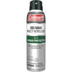 Coleman 100 Max insect repellent spray four ounce front view showing maximum strength formula