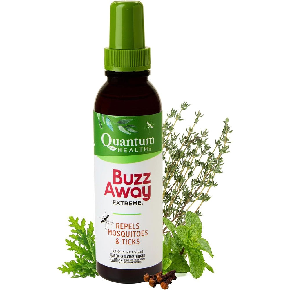Quantum Health Buzz Away Extreme insect repellent spray front view bottle