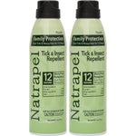 Natrapel Picaridin bug spray twin pack front view showing product packaging and twelve hour protection claim