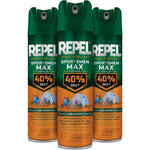 Repel Sportsmen Max Formula 40 Percent DEET insect repellent spray front view for outdoor protection.
