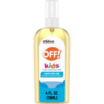 OFF! Kids Mosquito And Tick Repellent Spray four ounce front bottle view on white background