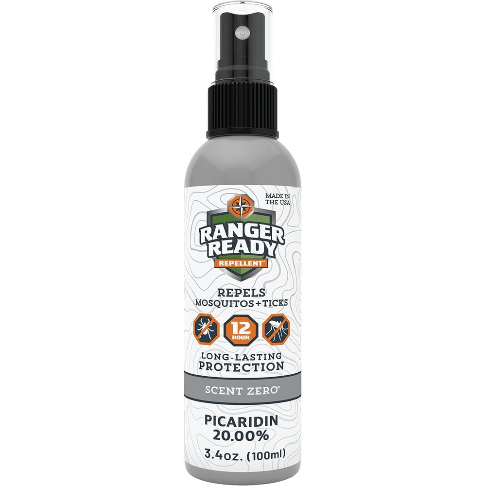 Ranger Ready Repellents Picaridin Insect Repellent Spray front view of the travel size bottle.