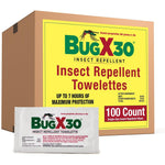 CoreTex Bug X 30 insect repellent wipes 100 count box front view