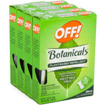 OFF! Botanicals Insect Repellent Towelettes 32 Count box front view showing natural plant based mosquito protection logo.