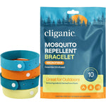 Cliganic mosquito repellent microfiber bracelets pack front view