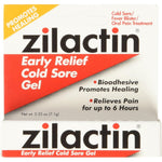 Ever Ready First Aid Zilactin Cold Sore Gel front view of two pack packaging for fast oral pain relief.